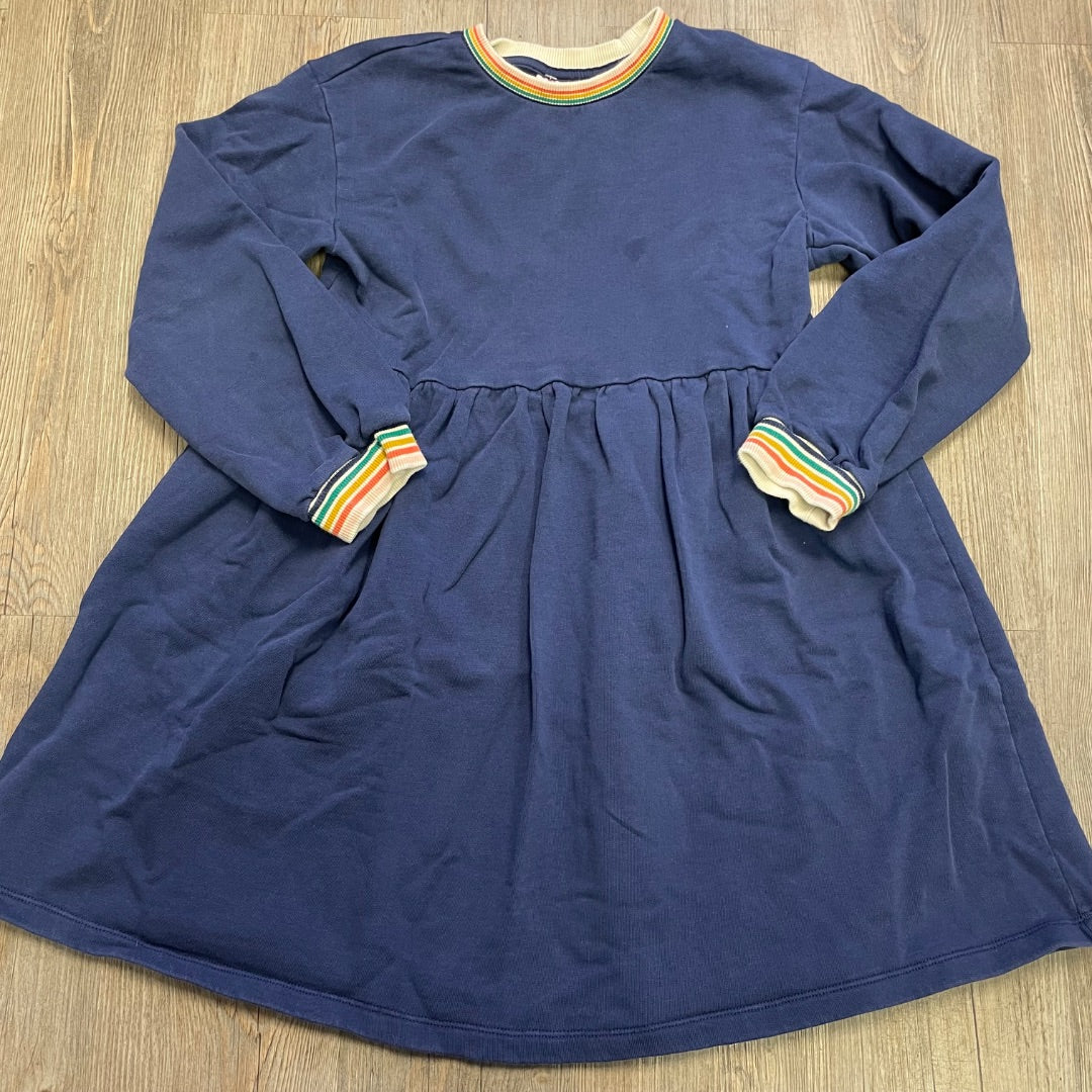 Navy Hanna Anderson Long Sleeve Dress, 12Y