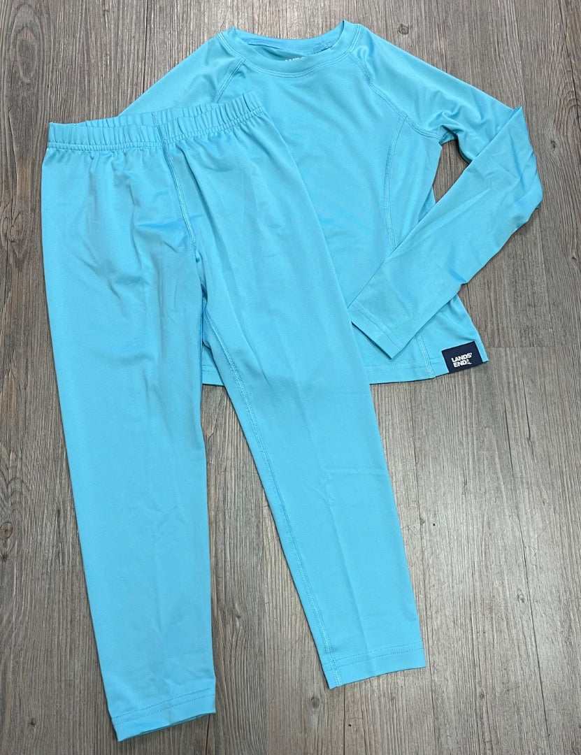 Blue Lands End Base Layer Set, 4-5Y