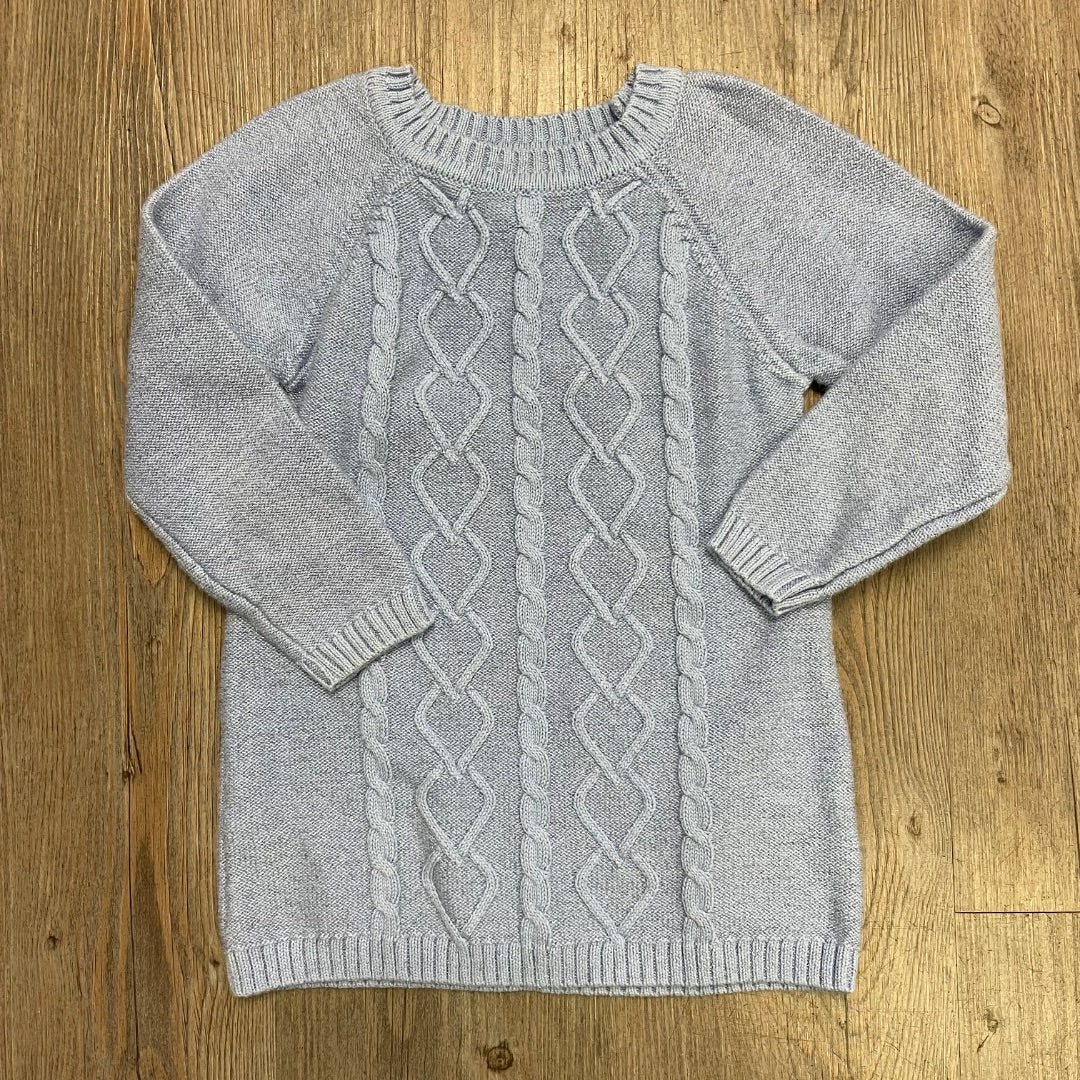Blue Rococo Knit LS Dress, 3Y