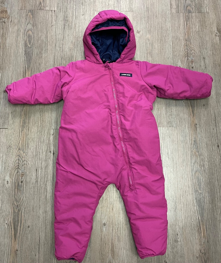 HotPink Lands End Snow Suit, 6-12M