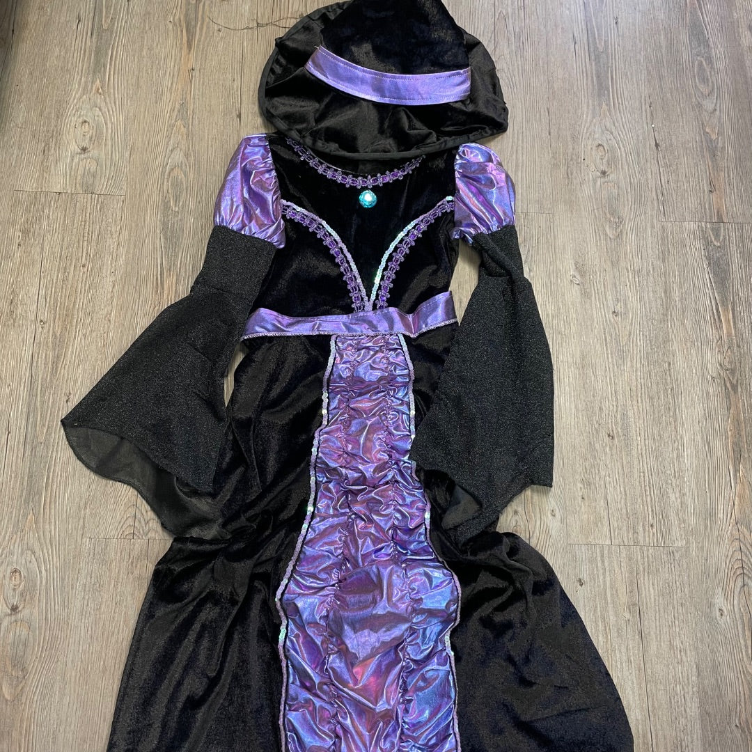 Black & Purple Disguise Witch Costume, 6-8Y