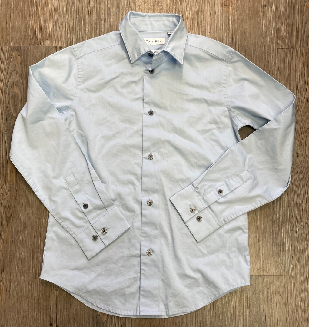 Blue Calvin Klein Long Sleeve Shirt, 10Y