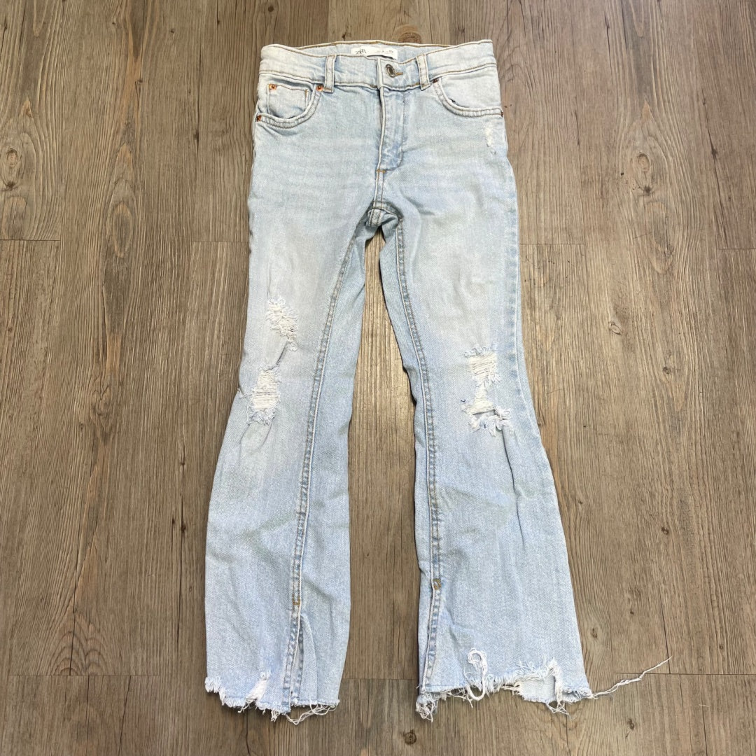 Light Blue Zara Distress Jeans, 8Y