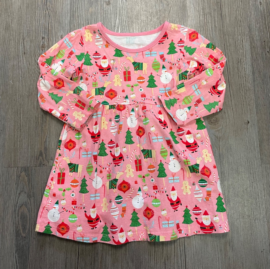 Santa Holiday Dress, 4Y