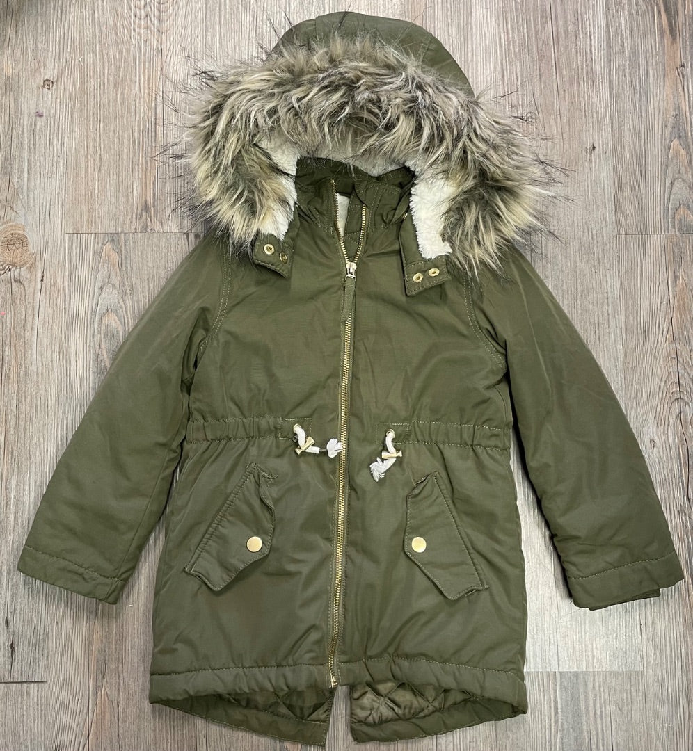 Green H&M Winter Jacket, 6Y