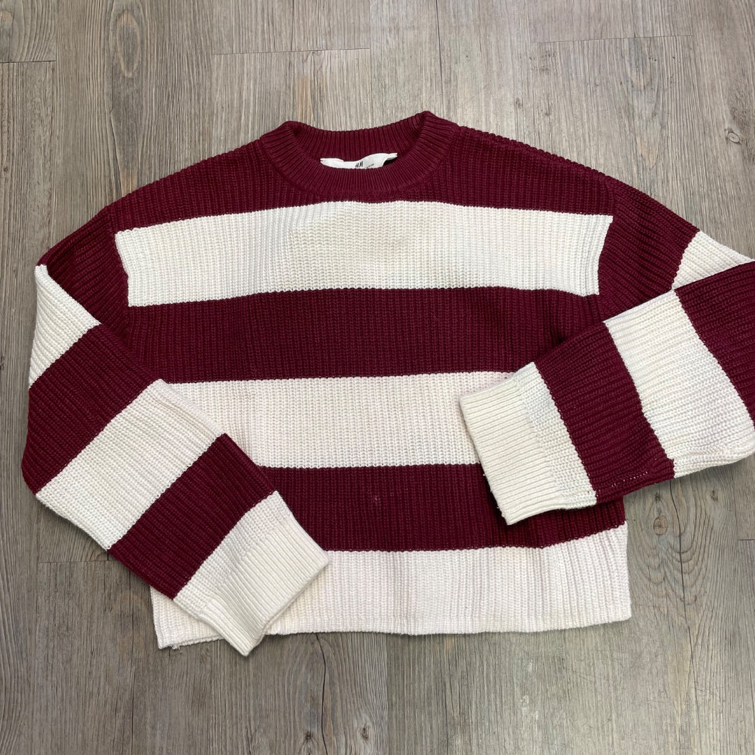 Ivory Maroon H&M Knit Sweater, 12-14Y