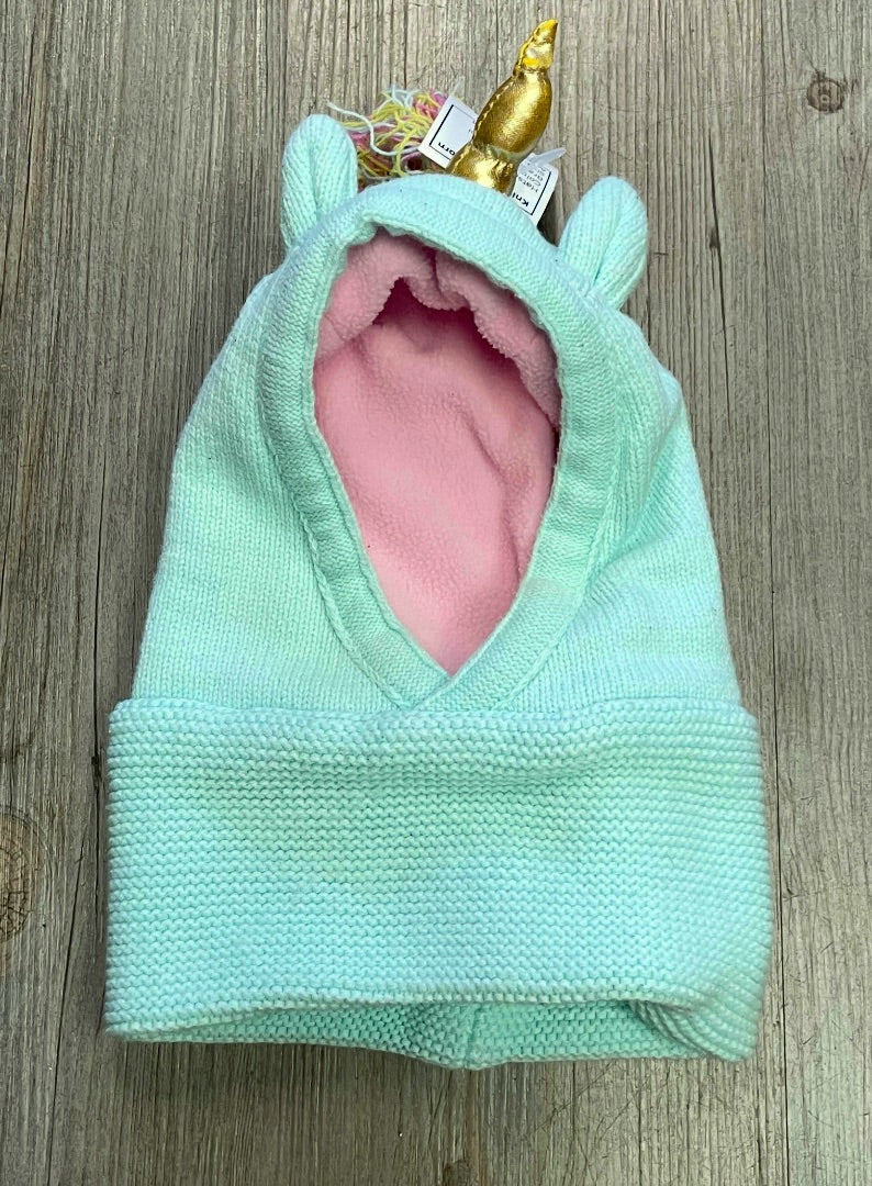 Mint Zoocchini Knit lined unicorn Hat, 6-12M