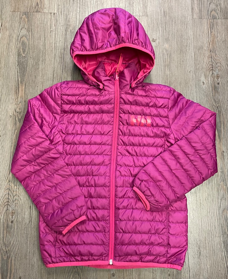 Fuchsia Helly Hansen Downfill and feather Puffer Jacket, 10Y