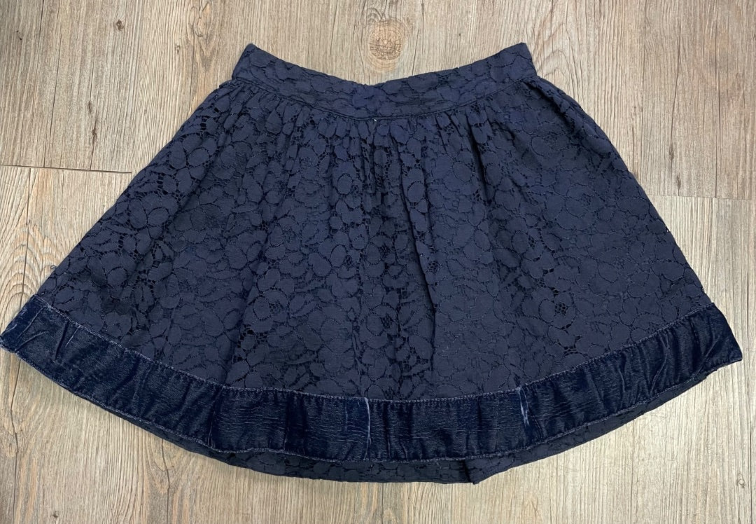 Navy Gap Lace Skirt, 8-9Y