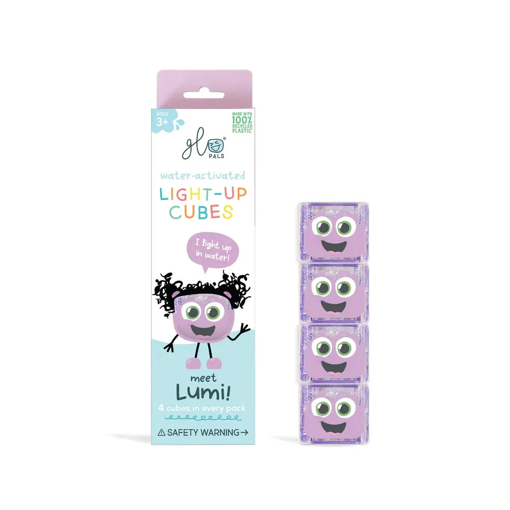 Purple Glo Pals Lumi! Light-Up Cubes, 4 Cubes Per Package