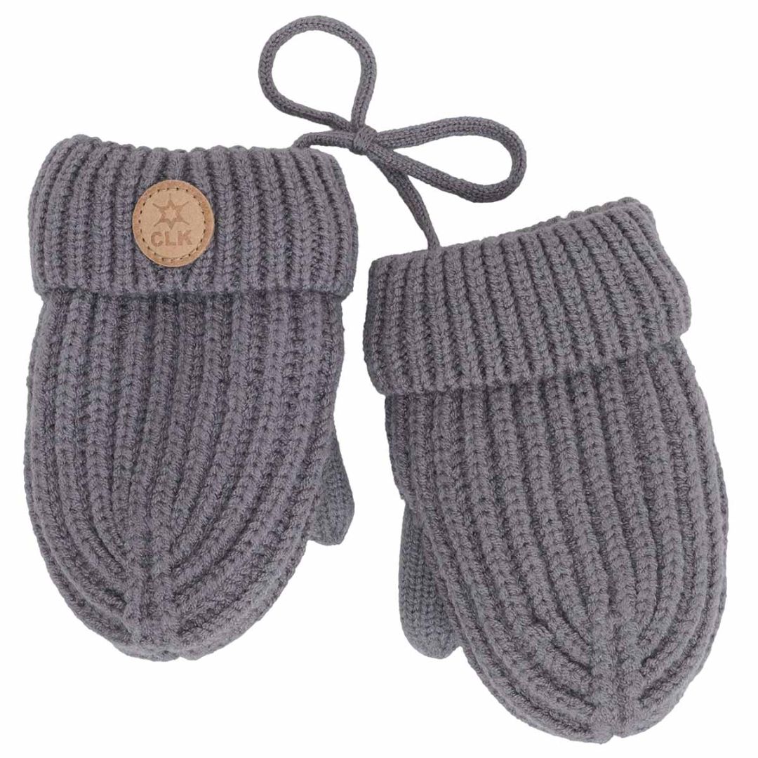 Mockingbird Grey CaliKids Knit Soft Touch Mitten, 9-18M