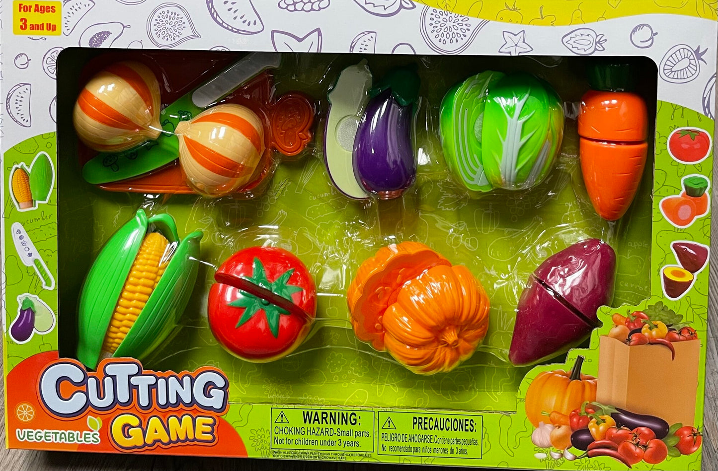 Green Cutting Vegetables Set, NEW!