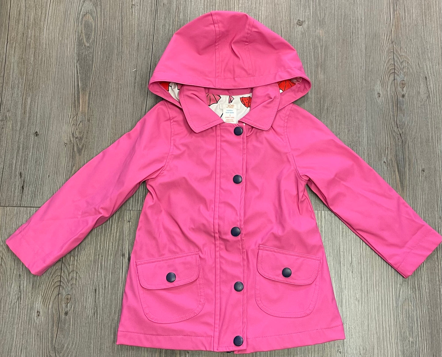 Pink Joe Fresh Lined Rain Jack, 3Y