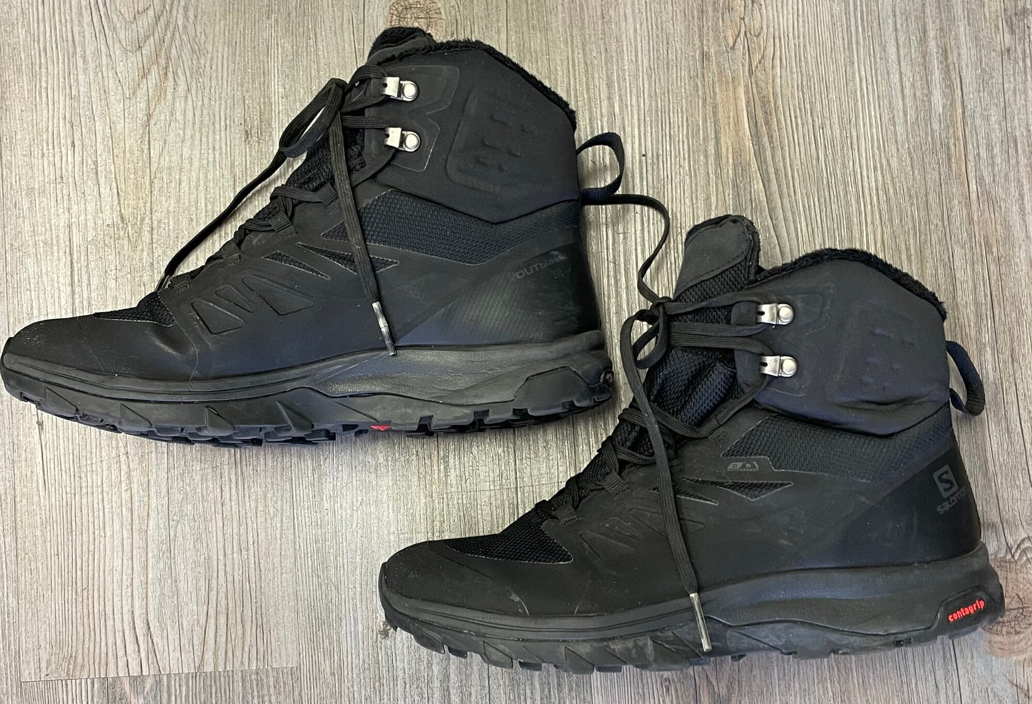 Black Salomon Winter Boots, 8Y