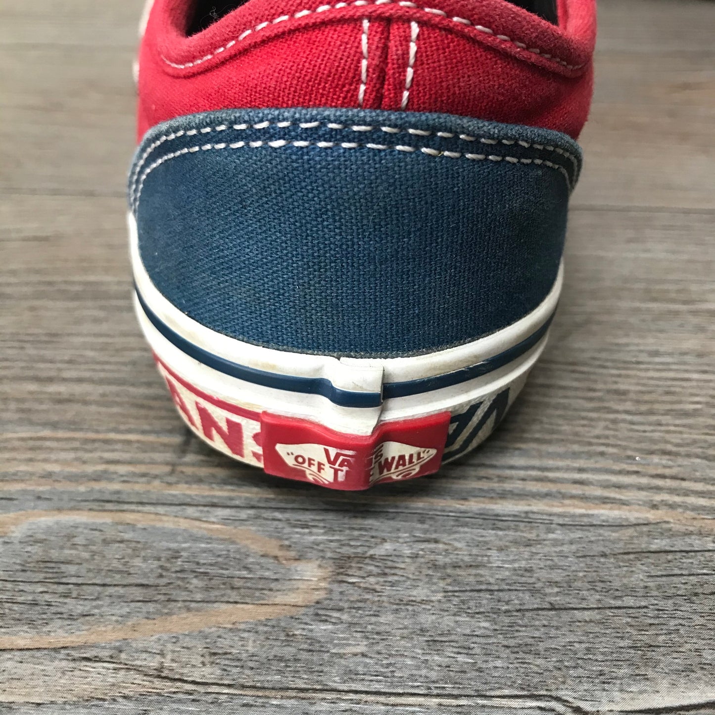Blue/red Vans, 4Y
