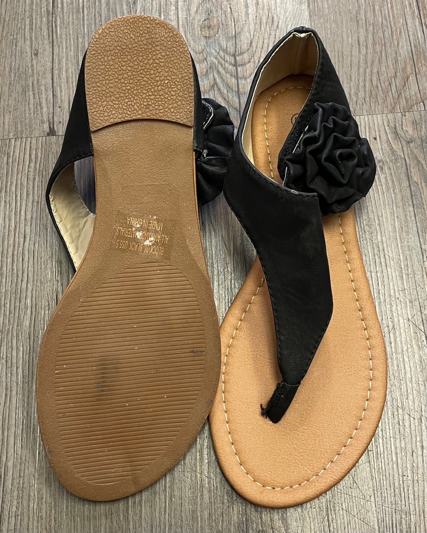 Black Kosi Sandals, 5.5Y