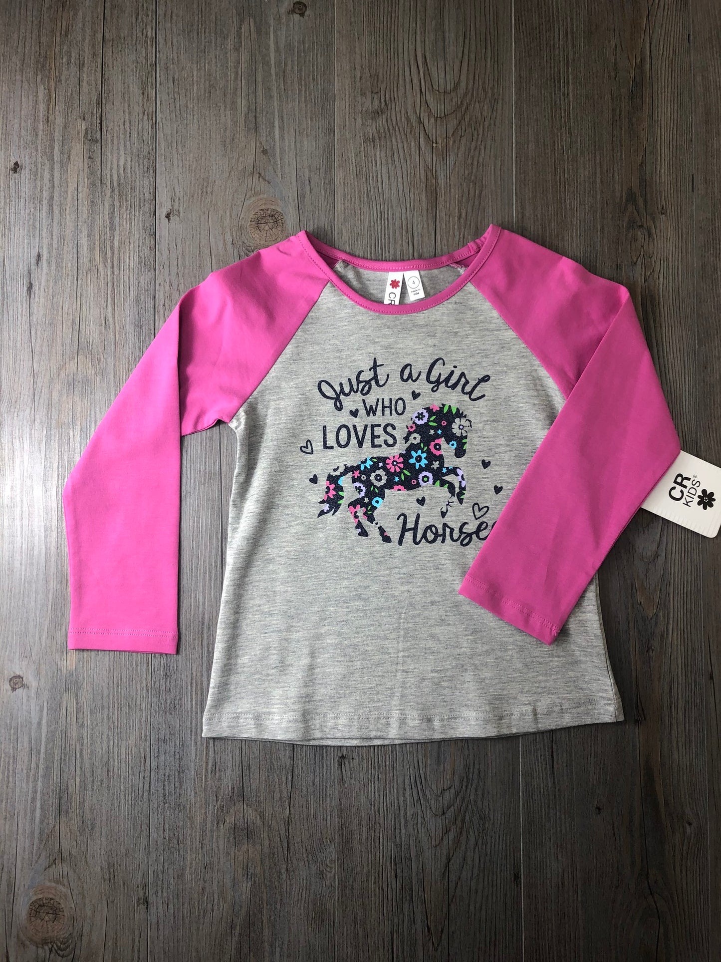 Pink Horse Love Top 4625, 4Y