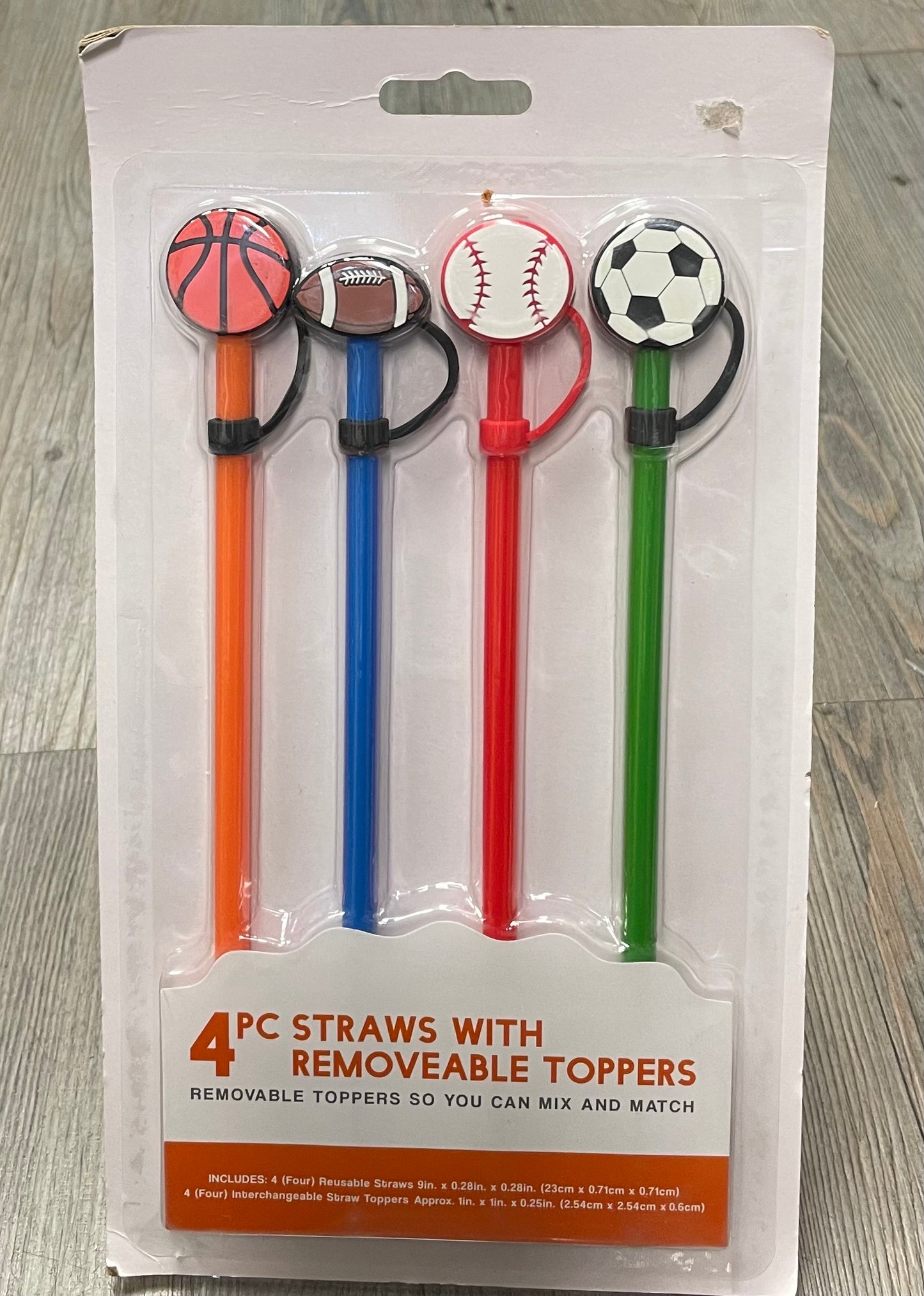 Multi 4pc Straws With Removable, NEW