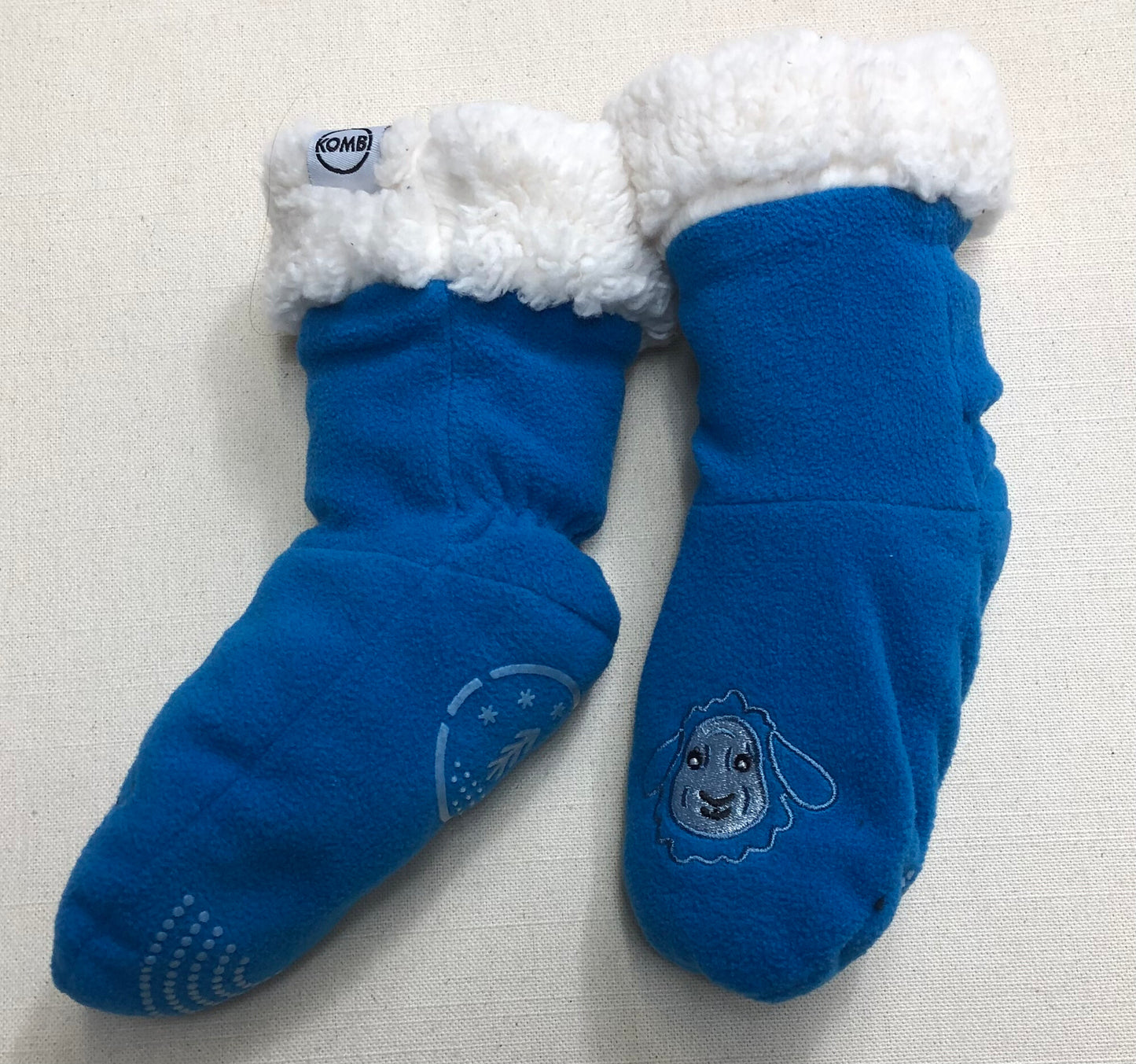 Blue Kombi Sherpa Socks, 12-24M