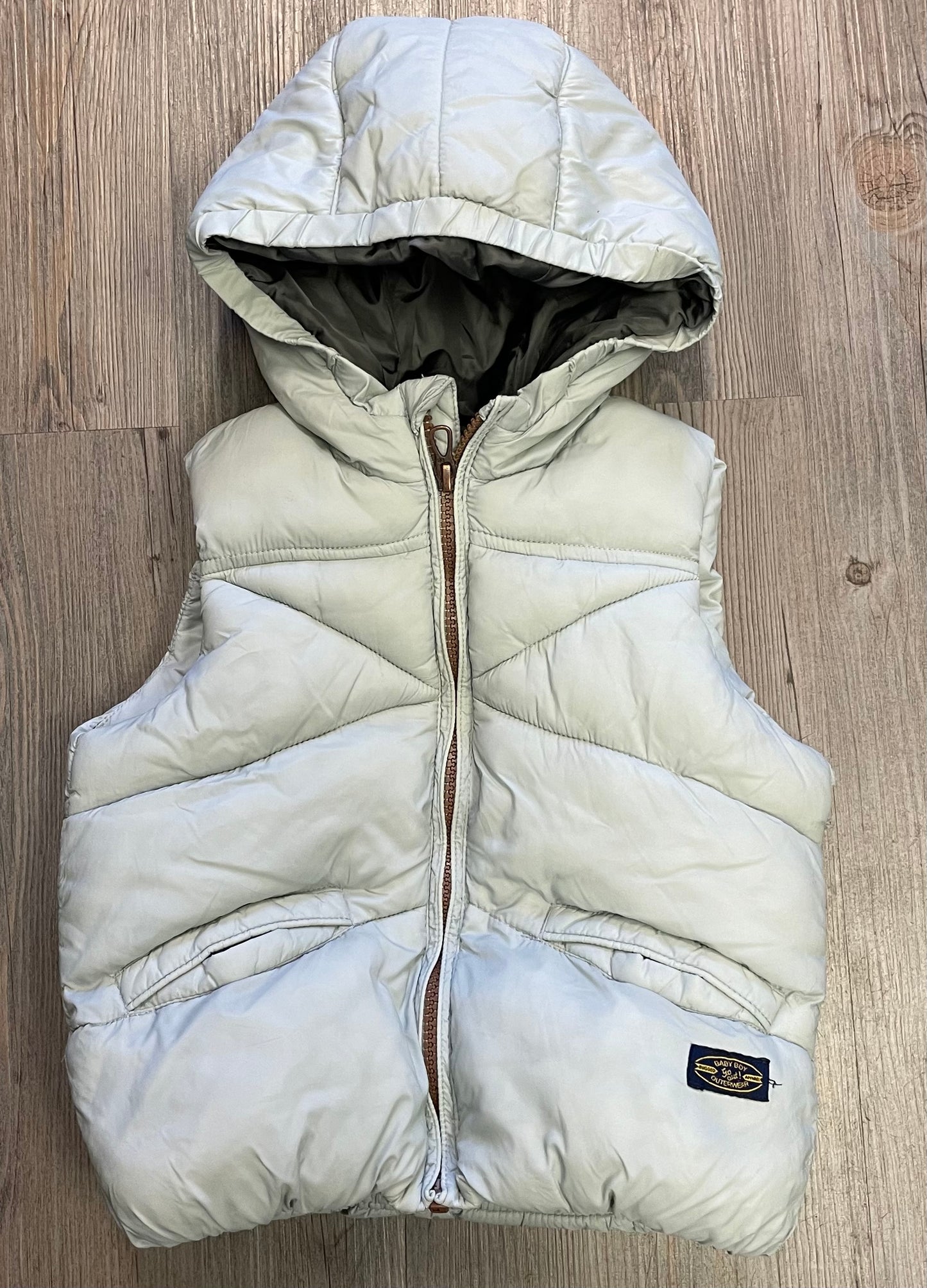 Grey Zara Hooded Vest, 2-3Y