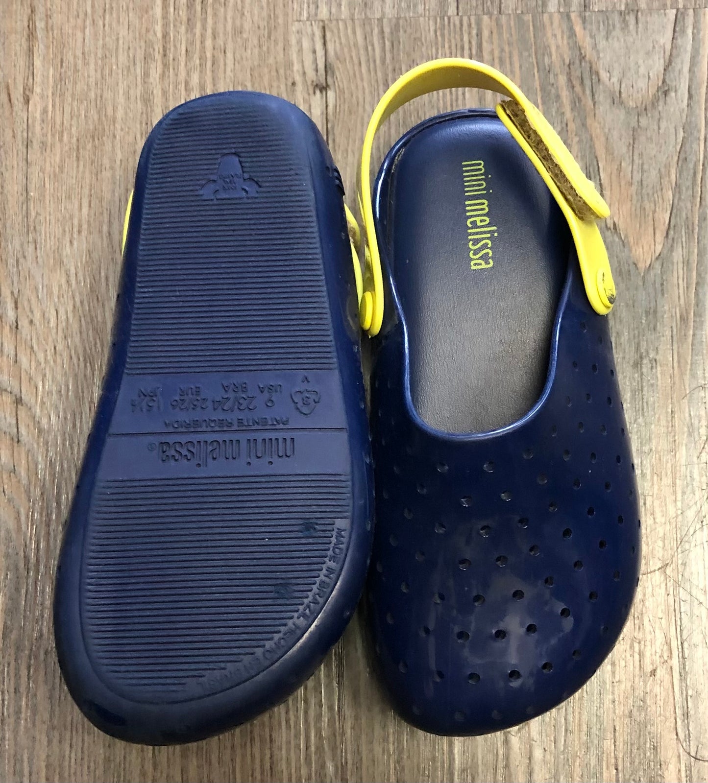 Navy Mini Melissa Sandals, 9T