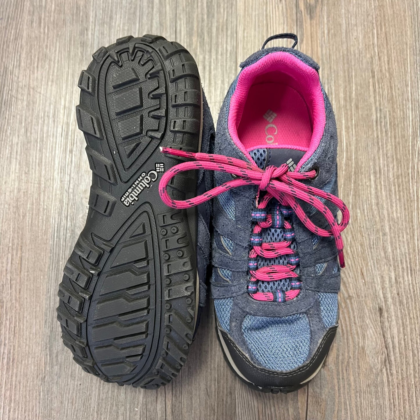 Blue/pin Columbia Hiking Shoes, 3Y