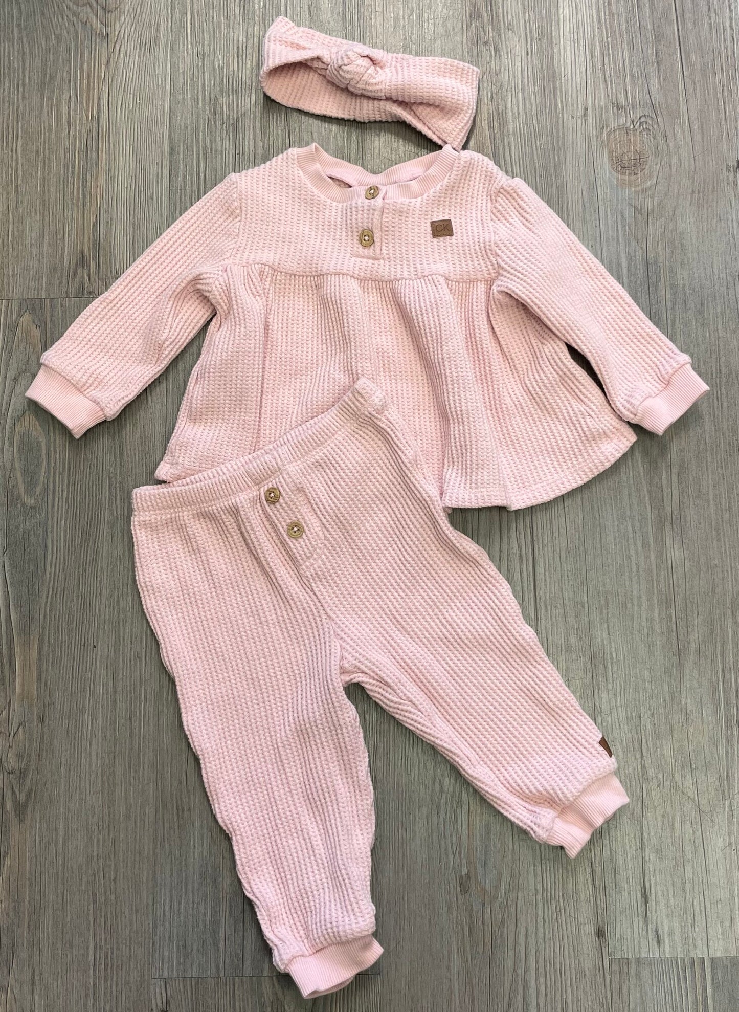 Pink Calvin Klein Clothing Set, 6-9M