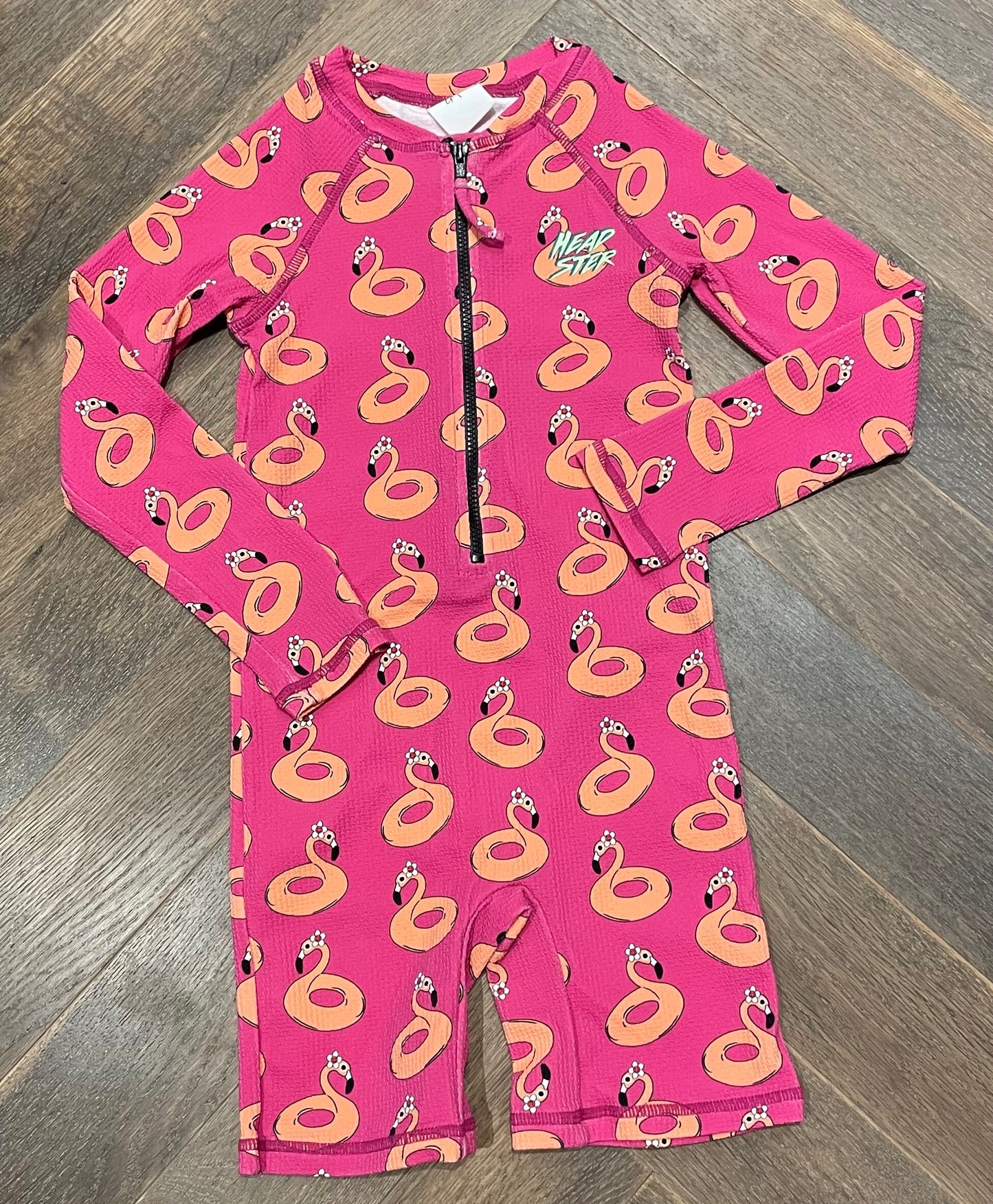 Pink Headster One Piece Flamin, 4Y
