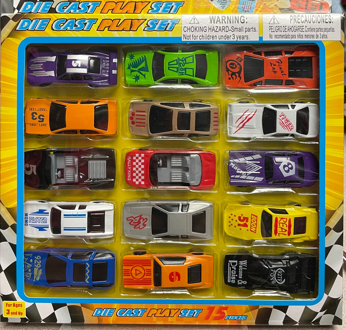 Multi 15 Pcs Die Cast Car Play, NEW!