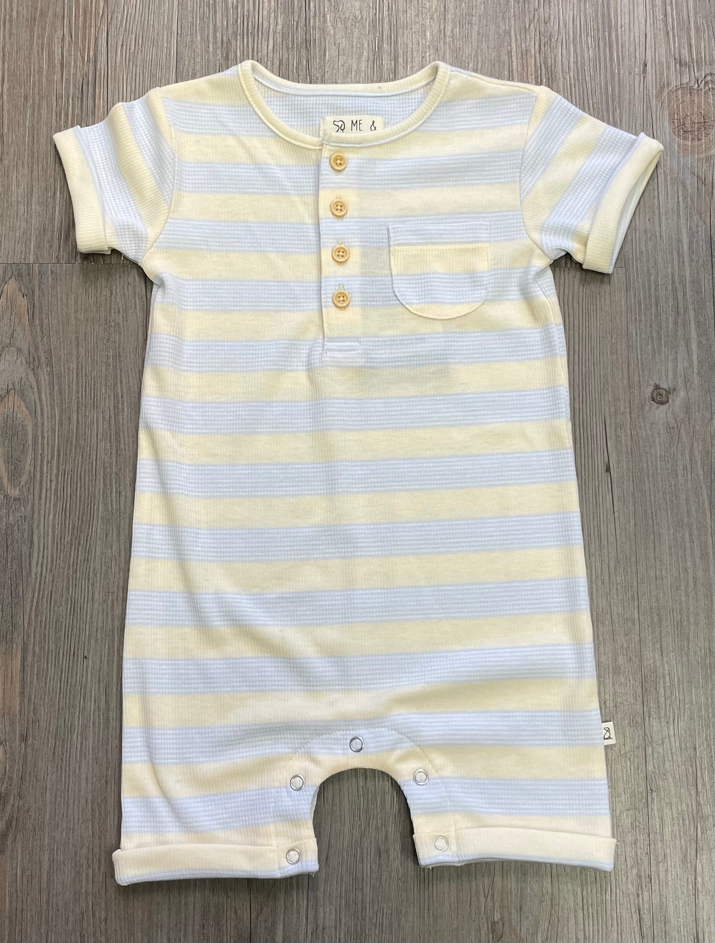 Blue/Cre Me & Henry Romper, 12-18M