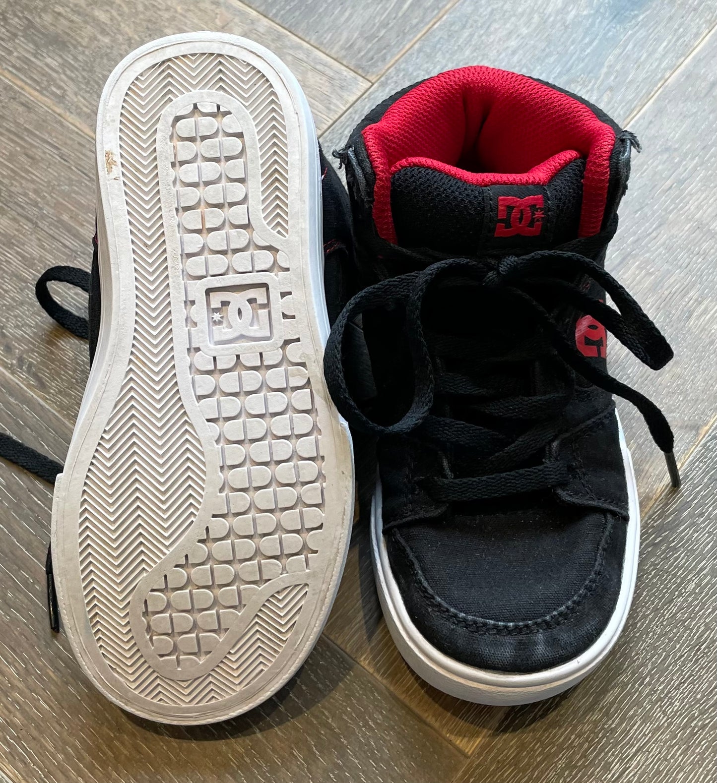 Black DC Hightop Shoes, 12Y