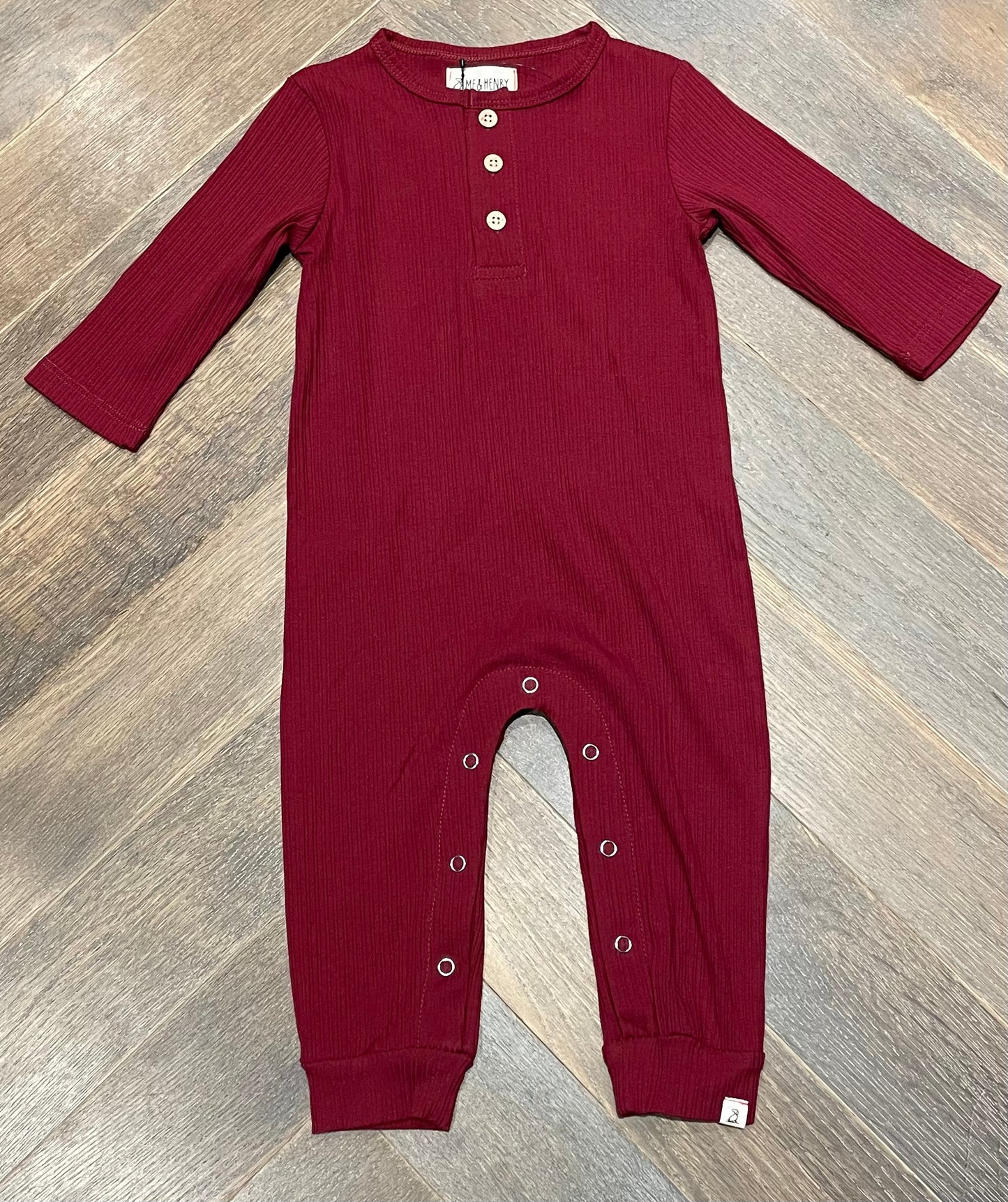 Burgundy Me & Henry Onesie, 9-12M