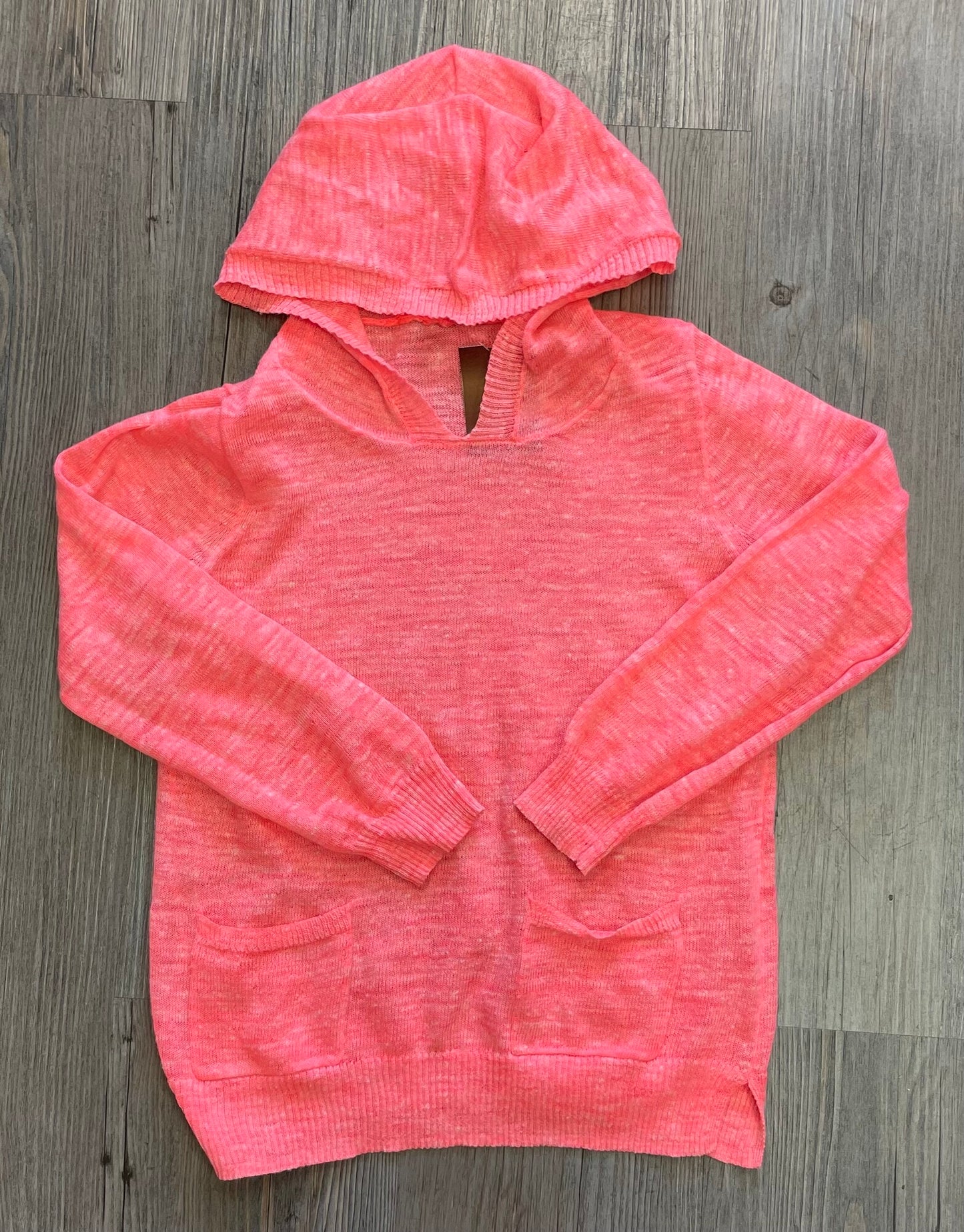 Neon Pullover Knit Hoodie, 5Y