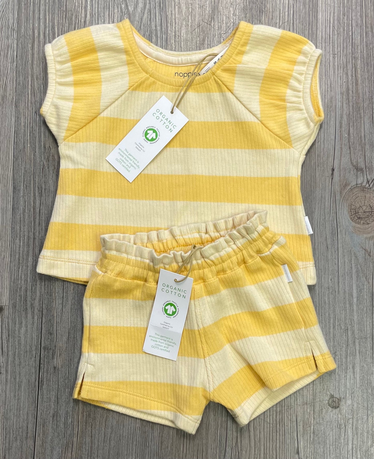 Yellow Noppies Clothing Set 2pc, 1-2M