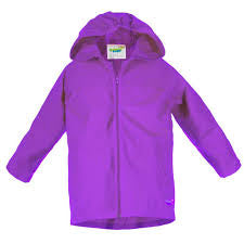 Purple Splashy Rain Jacket, 9-10Y