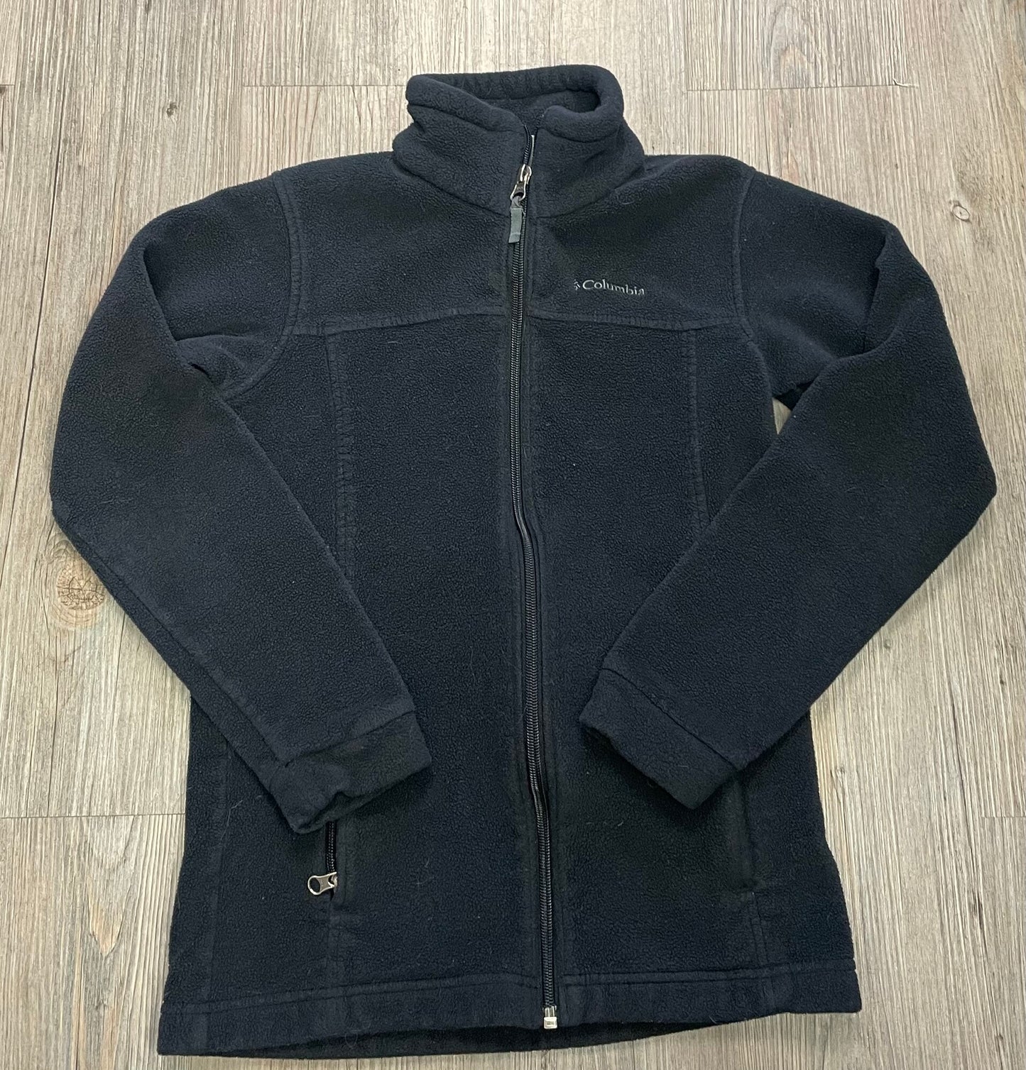 Black Columbia Fleece Zip Sweat, 10-12Y