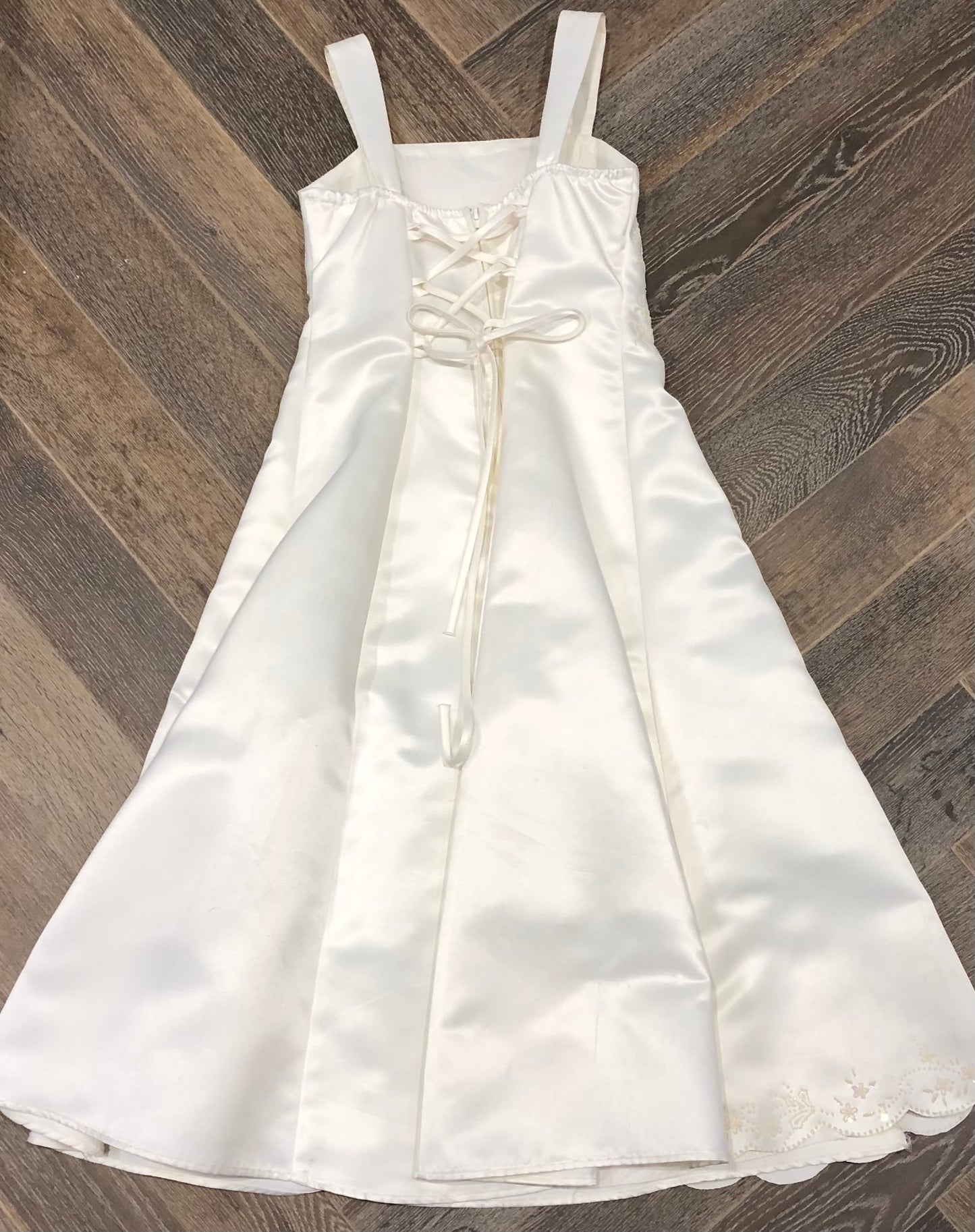 Cream Marshmallow Dress, 8Y