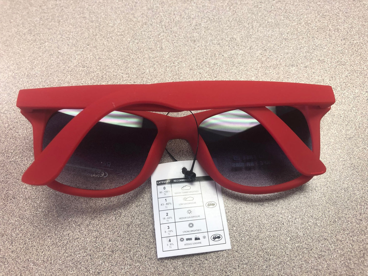 Red Matte Sunglasses - NEW, 3-7 Years
