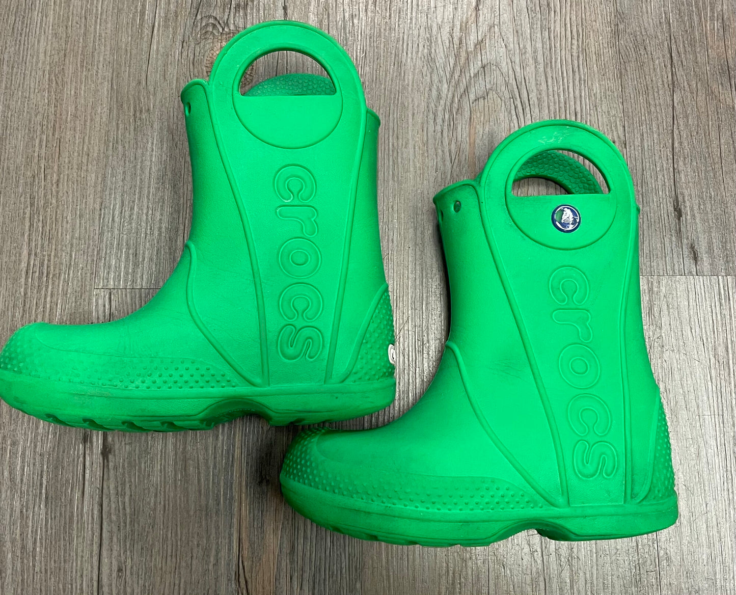 Green Crocs Rain Boots, 10T