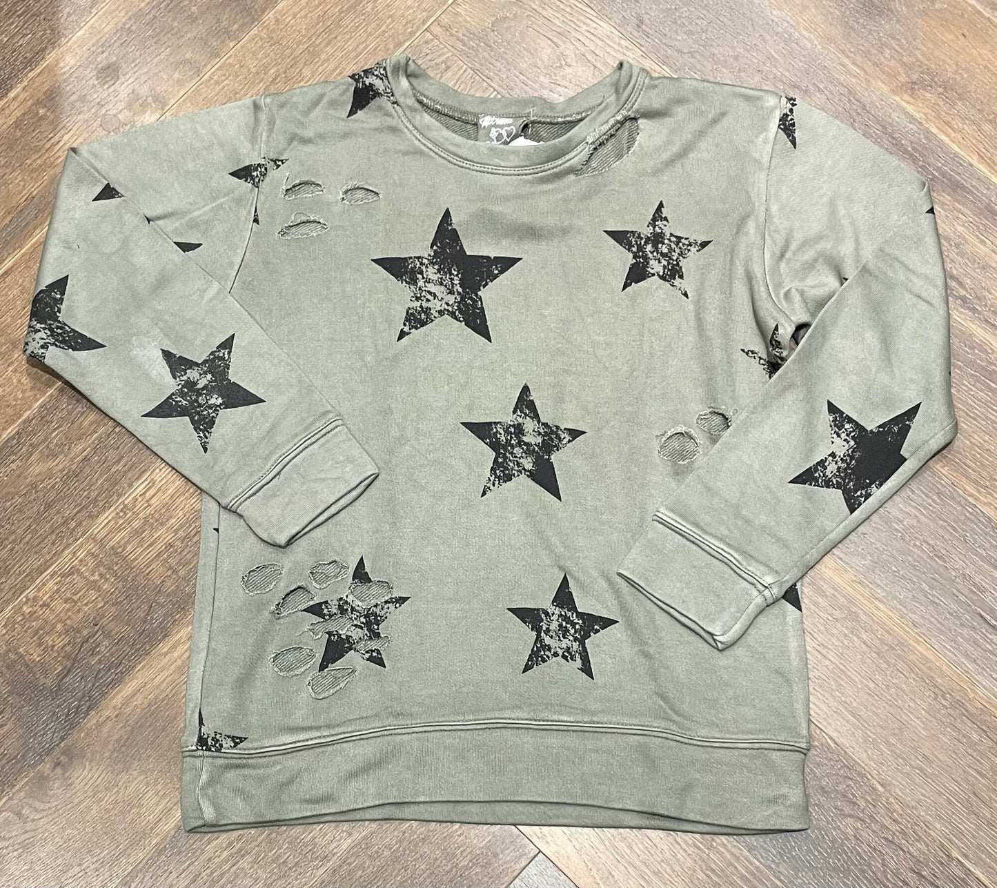 Olivegre Flowers By Zoe Sweatshirt, 8-10Y