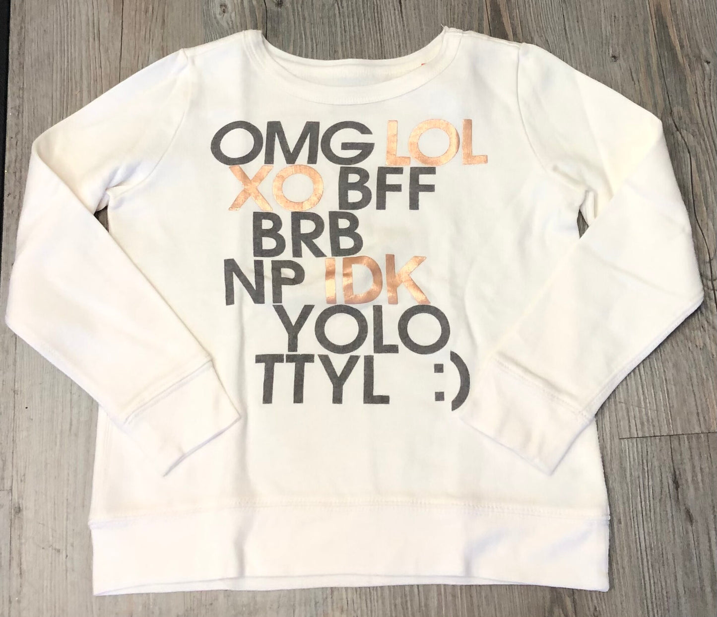 Beige Crewcuts Sweatshirt LS, 6-7Y