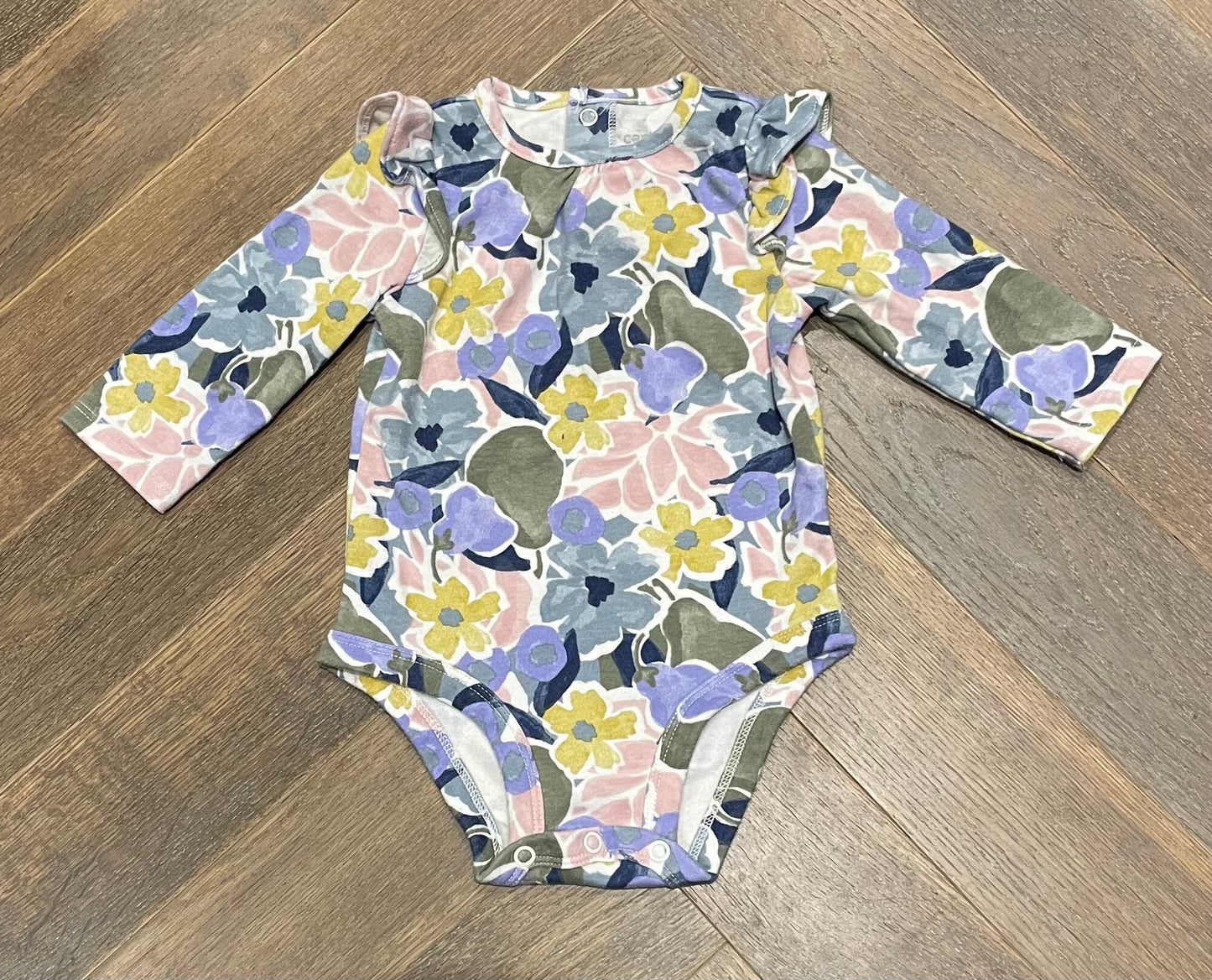 Floral Carters Onesie LS, 3-6M