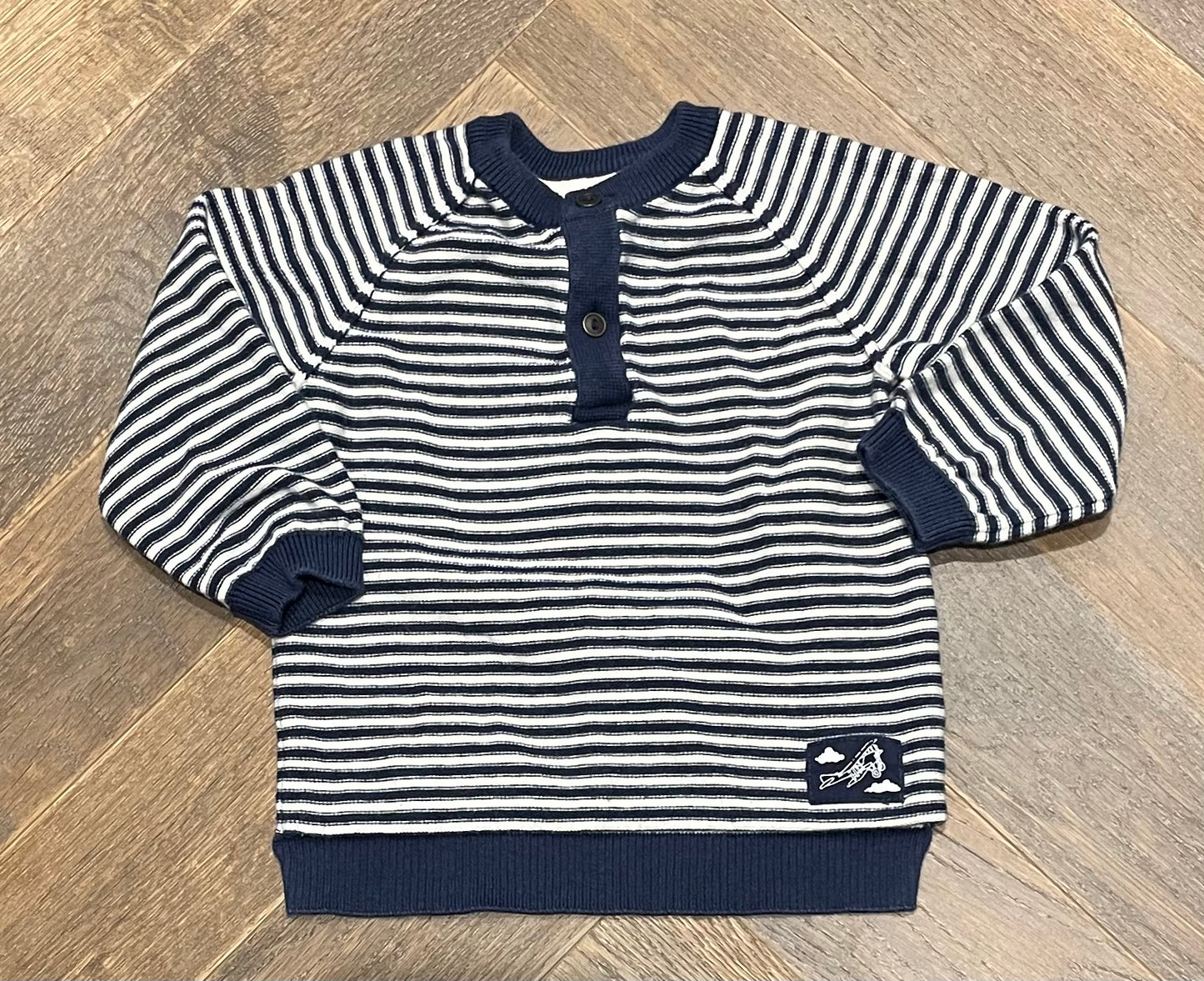 Navy H&M Knit LS Top, 6-9M