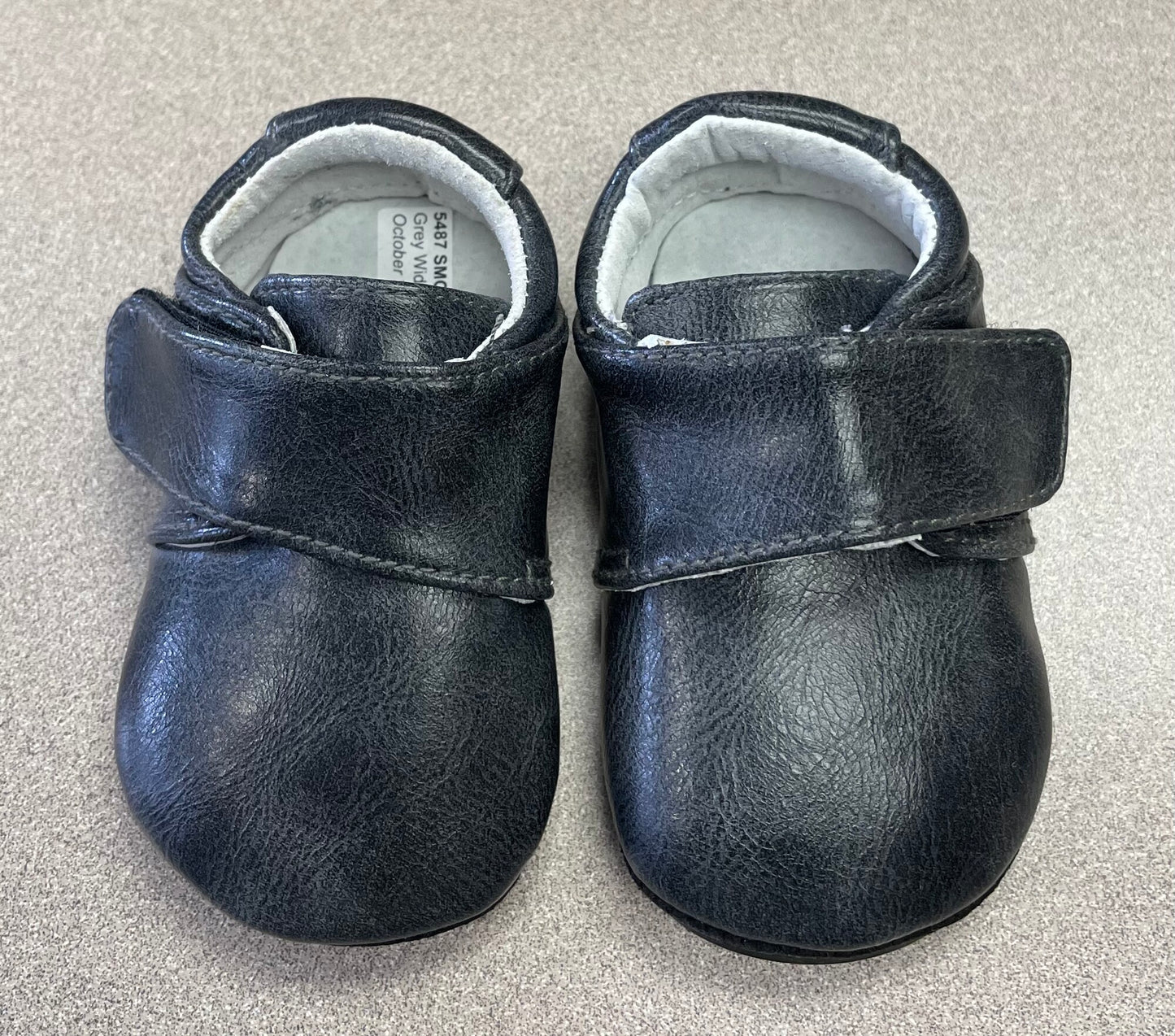 Charcoal My Mocs - Smokey Leather, 6-12M