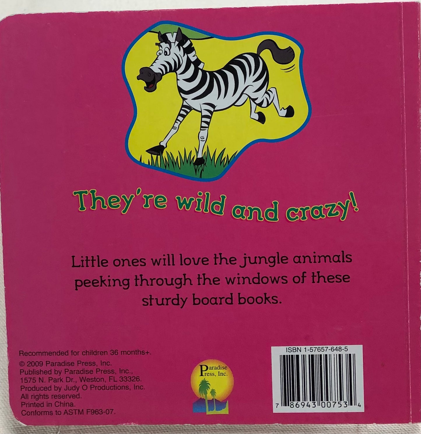 Multi Zany Zebras, Boardbook