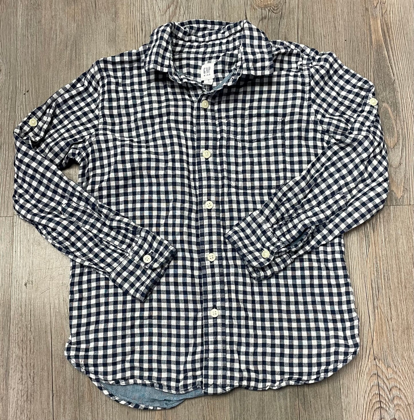 Navy Gap Gingham Shirt, 8Y