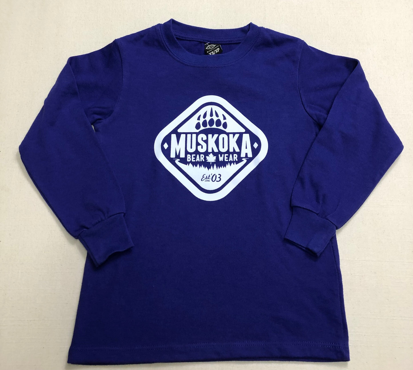 Purple Muskoka Tee LS, 4-5Y