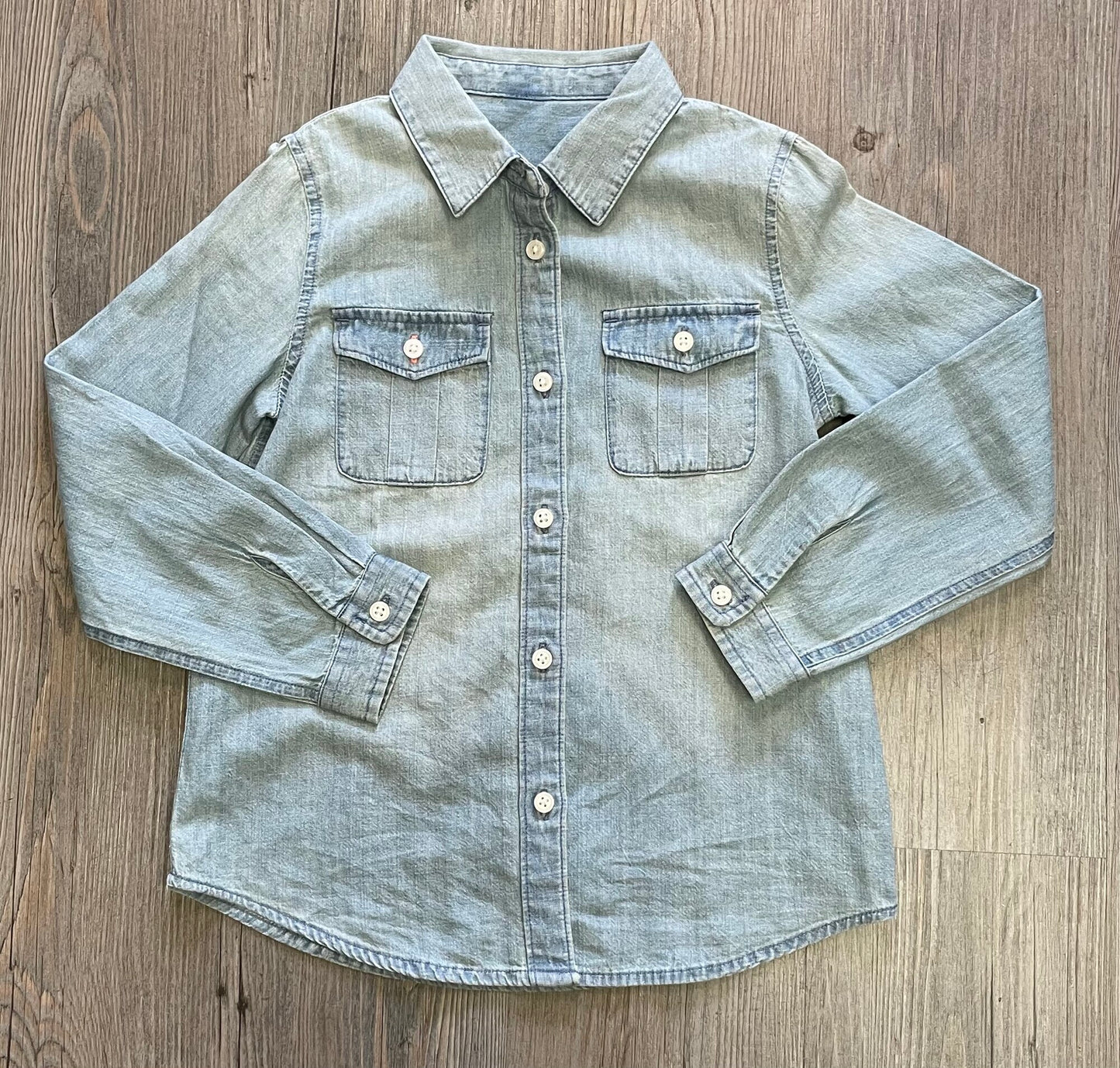 Blue Soft LS Denim Shirt, 6-7Y