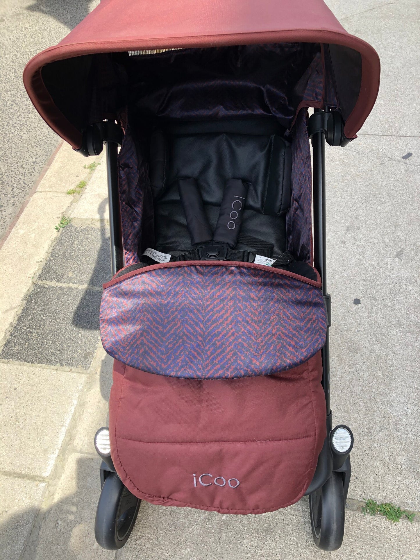 Maroon ICOO Acrobat Stroller, 44lbs Max