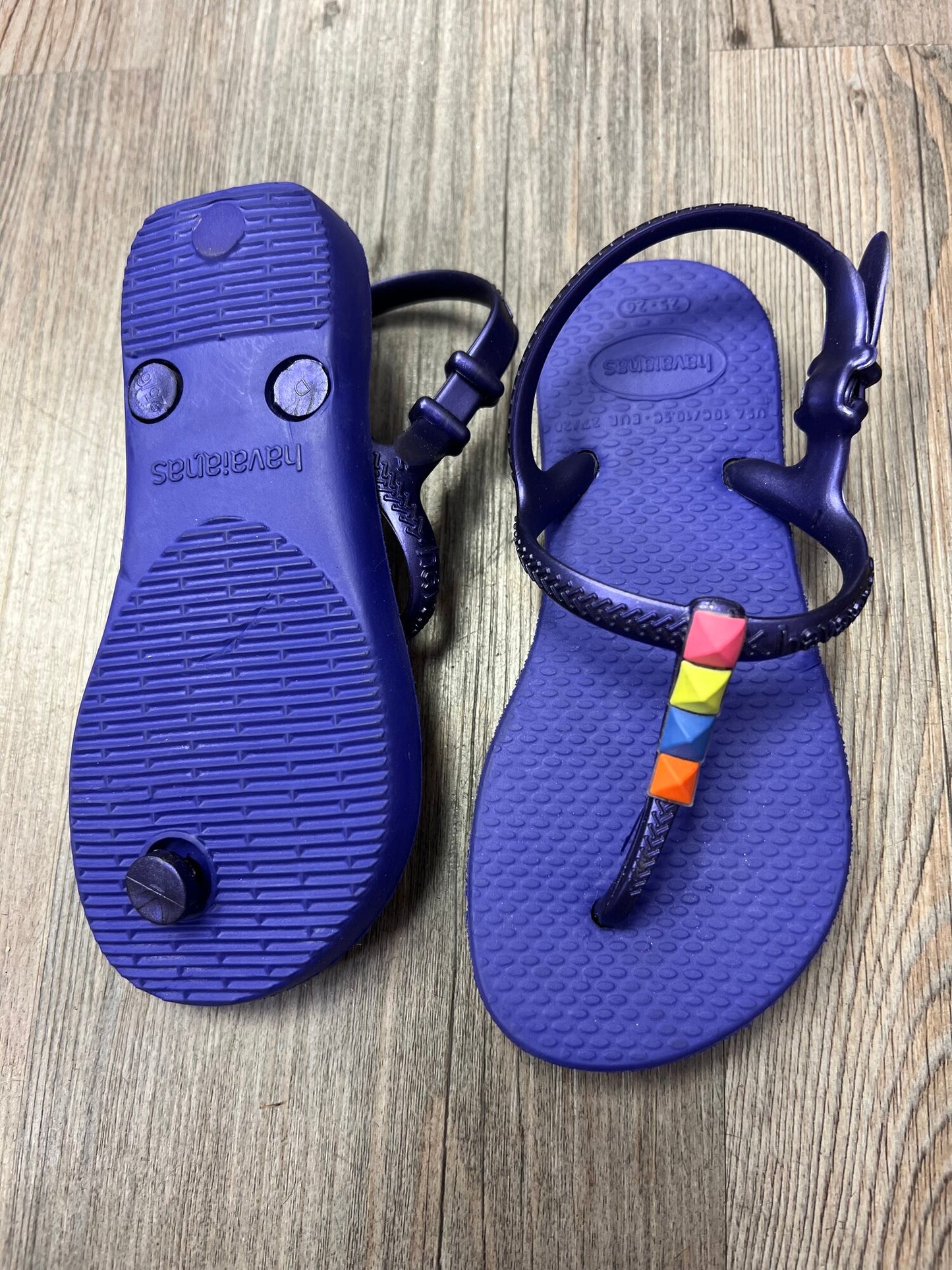 Purple Havaianas Flops, 8T